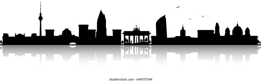 berlin skyline silhouette black