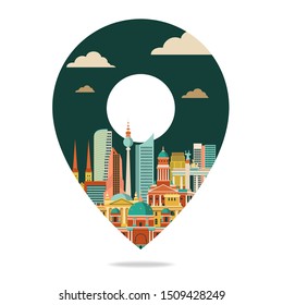 Berlin skyline. Travel and tourism background. Vector illustration.
