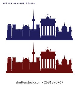 Berlin Skyline Vector Design – City Silhouette and Famous Landmark Illustration