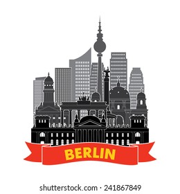 Berlin skyline. Vector illustration