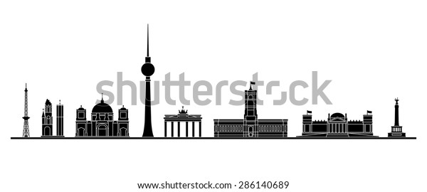 Berlin Skyline Vector Illustration Stock Vector (Royalty Free) 286140689