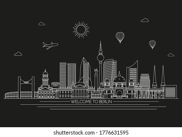 New York Detailed Skyline Travel Tourism Stock Vector (Royalty Free ...