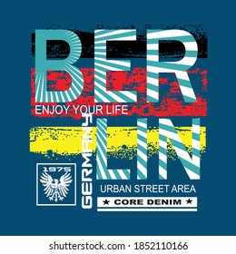 berlin slogan tee graphic typography for print t shirt,illustration,stock vector,art,style