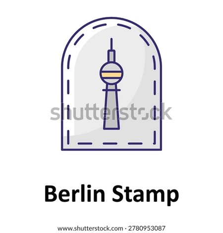  Berlin Stamp Vector Icon which can easily modify or edit
