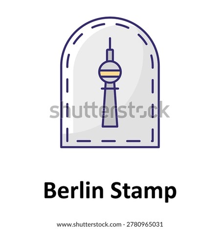  Berlin Stamp Vector Icon which can easily modify or edit
