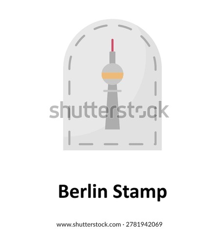  Berlin Stamp Vector Icon which can easily modify or edit
