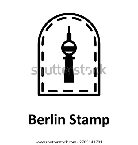  Berlin Stamp Vector Icon which can easily modify or edit
