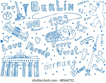 Berlin symbols in vector art