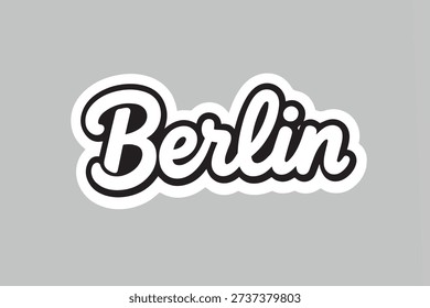 berlin text - germany region graphic element Illustration template design 
