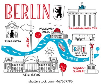 Berlin - the town's landmark - vector illustration