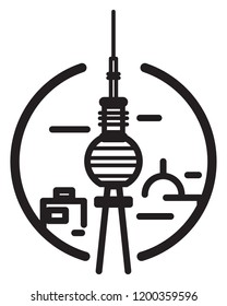 Berlin TV Tower - City Icon as EPS 10 File 