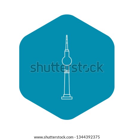 Berlin TV Tower icon. Outline illustration of berlin TV tower vector icon for web