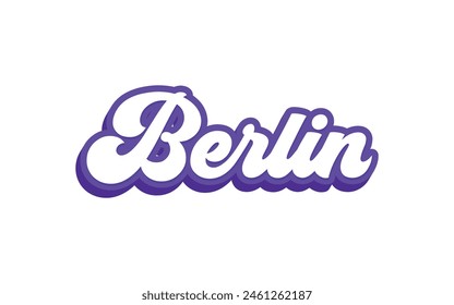 Berlin typography design for tshirt hoodie baseball cap jacket and other uses vector