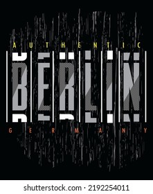 Berlin typography design t-shirt print vector illustration