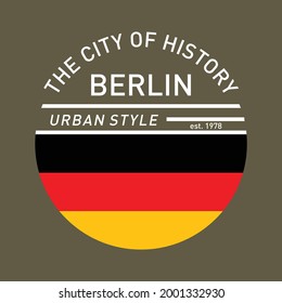 Berlin Typography Graphic Design Tshirt Prints Stock Vector (Royalty ...