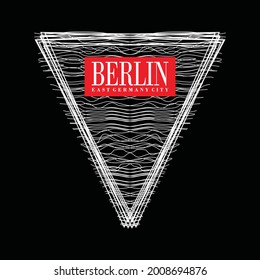 Berlin typography graphic design, for t-shirt prints, vector illustration