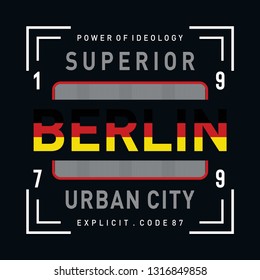 berlin typography for t shirt print