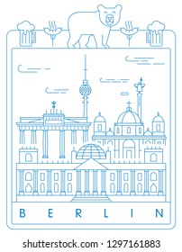 Berlin vector illustration and typography design