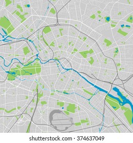 Berlin vector map ultra detailed editable