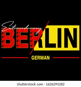 Berlin vector typography for print t shirt