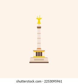 Berlin Victory Column. Flat illustration. 