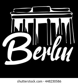 Berlin. World famous capitals. Berlin sign. Berlin lettering. Hand drawn Berlin vector stock illustration. Berlin, Germany