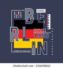 BERLIN/GERMAN/EXPLICIT typography design for t shirt,vector illustration