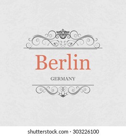 Berlin,Germany.Vintage frame.