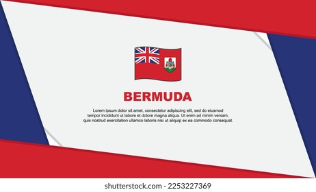 Plantilla de diseño de fondo de resumen de la bandera de las Bermudas. Ilustración del vector de caricaturas del Día de la Independencia de Bermudas. Día de la Independencia de Bermudas