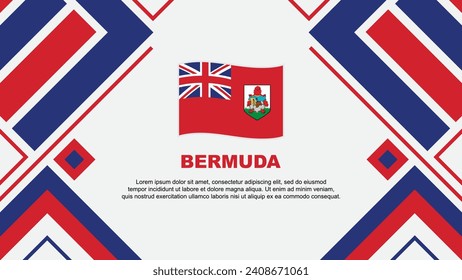 Bermuda Flag Abstract Background Design Template. Bermuda Independence Day Banner Wallpaper Vector Illustration. Bermuda Flag