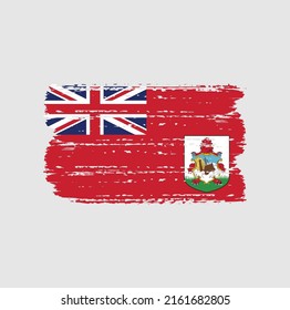 Pincel de la bandera de las Bermudas. Bandera nacional