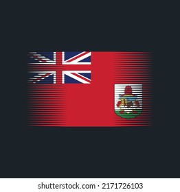 Pincel de la bandera de las Bermudas. Bandera nacional