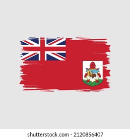 Bermuda flag with brush stroke background