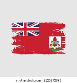 Bermuda flag brush stroke. National flag