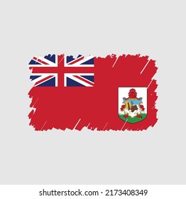 Bermuda Flag Brush Strokes. National Flag