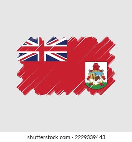 Bermuda Flag Brush Vector Illustration