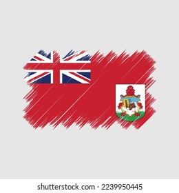 Bermuda Flag Brush Vector Illustration