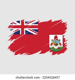 Bermuda Flag Brush Vector Illustration