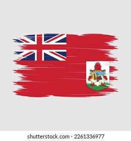 Bermuda Flag Brush Vector Illustration