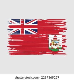 Ilustración del vector de pincel de bandera de Bermudas