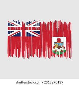 Bermuda Flag Brush Vector Illustration