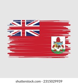 Ilustración del vector de pincel de bandera de Bermudas