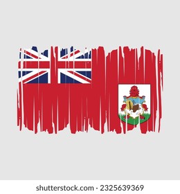 Bermuda Flag-Vektorgrafik mit Pinselstrich