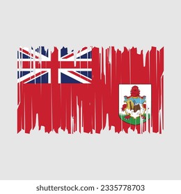 Bermuda Flag Brush Vector Illustration