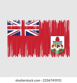 Bermuda Flag Brush Vector Illustration