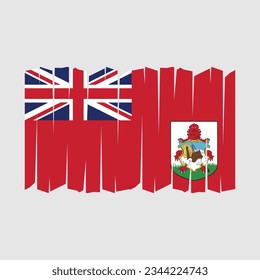 Bermuda Flag Brush Vector Illustration