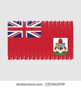 Bermuda Flag Brush Vector Illustration