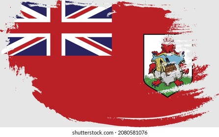 Bandera de las Bermudas en estilo grunge