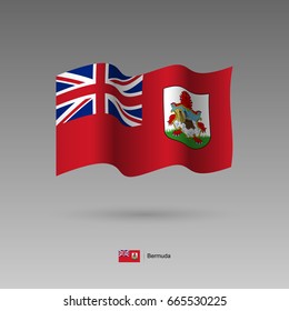Bermuda flag. Official colors and proportion correctly. High detailed vector illustration. 3d and isometry. EPS10