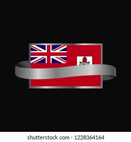 Bermuda flag Ribbon banner design